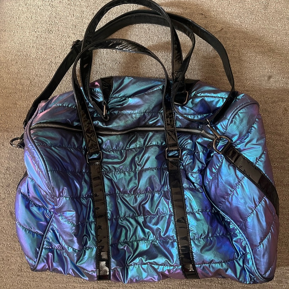 Club Exx Iridescent puffy duffel bag